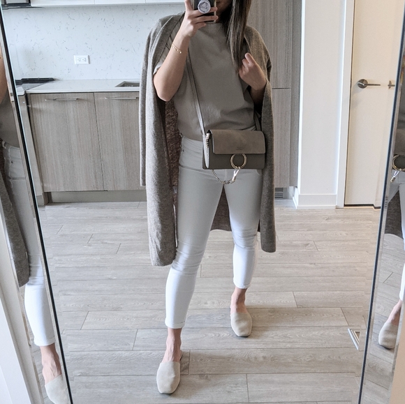 CHLOE Small Faye Leather And Suede Crossbody Bag - Picture 3 of 8